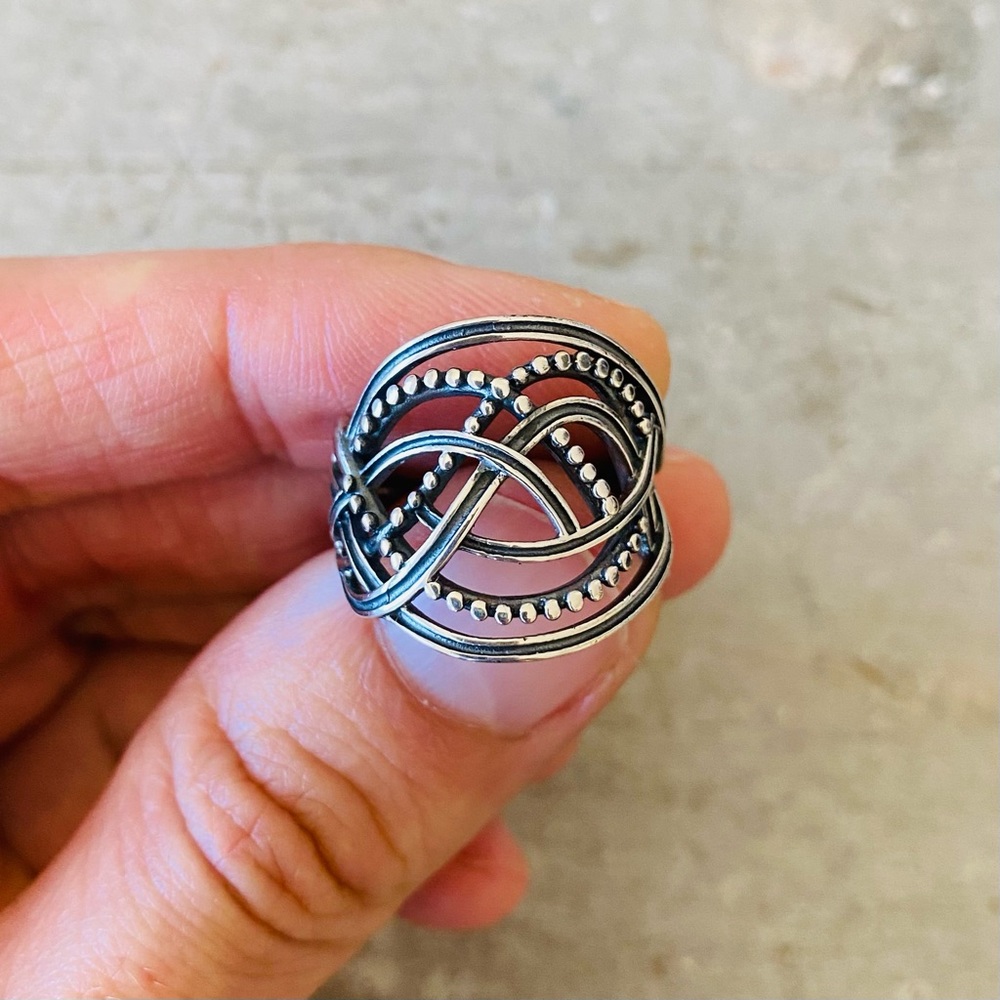 Artisan Sterling Silver Statement Ring - image 1